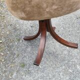 Set of 4 70s velvet bucket chairs