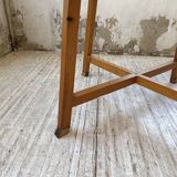 Set of round table and 4 rounded benches, 1950