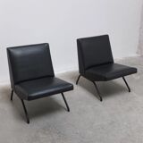 Pair of 'Visiteur' easy chairs by Pierre Guariche for Meurop, 1961
