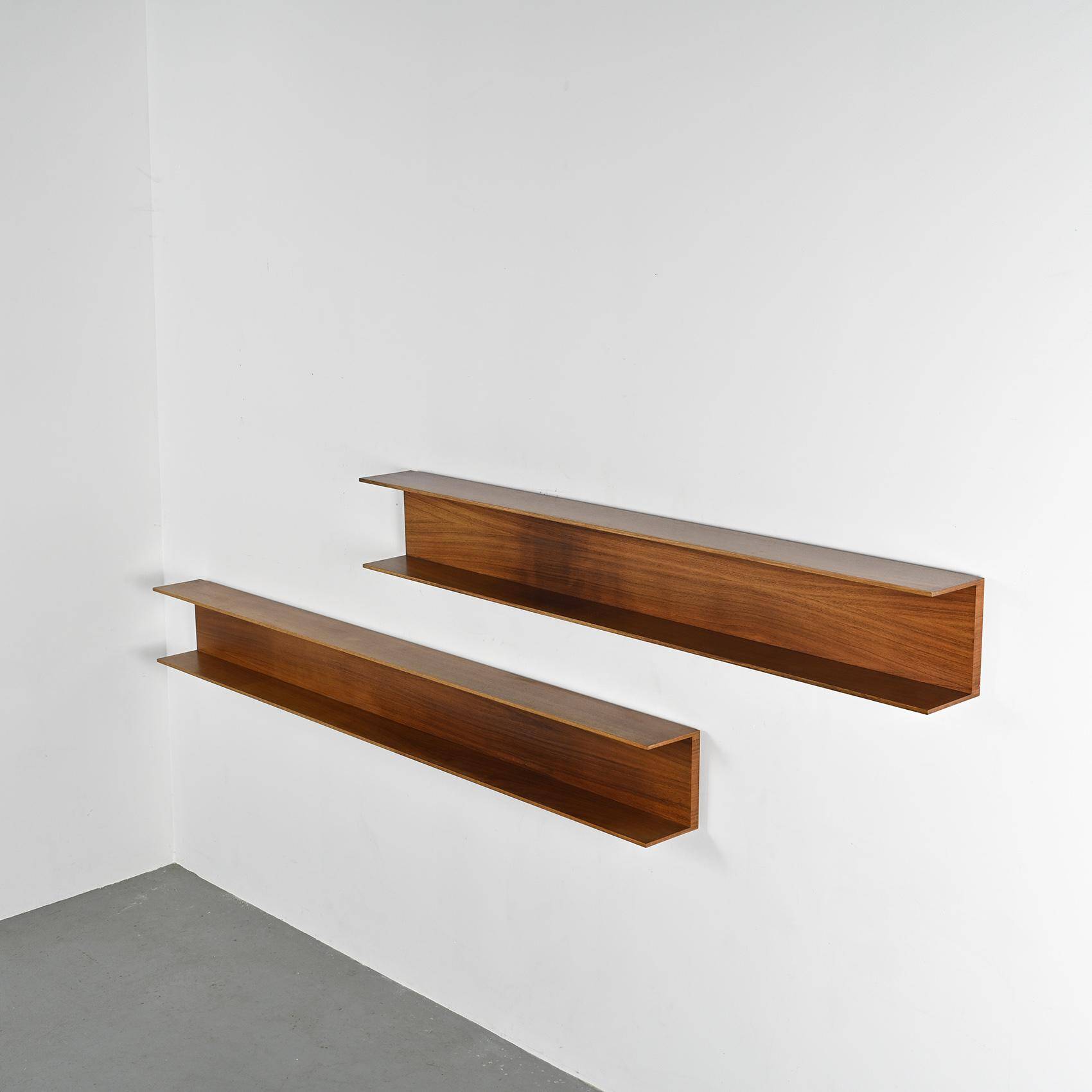 Rosewood wall bookcases by Walter Wirtz, 1960s