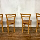 Series 4 wooden chairs barter bistro 1950