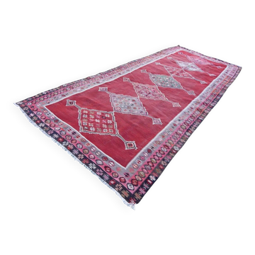 Vintage Turkish handmade rug 173x401 cm