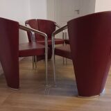 Ensemble de 4 fauteuils italiens Estel, conçus par Favaretto & Partners