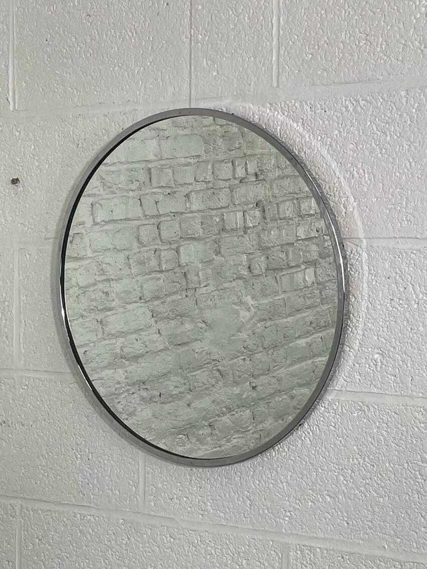 Miroir vintage chromé rond