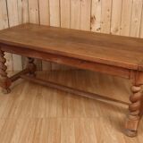 Large farm table with twisted legs