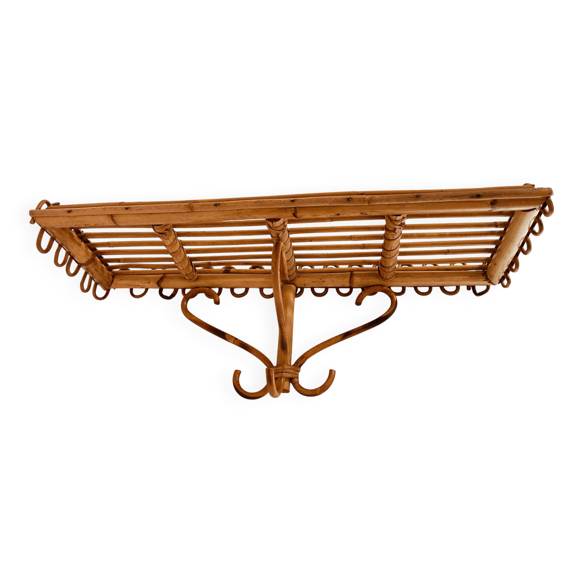 Vintage rattan shelf