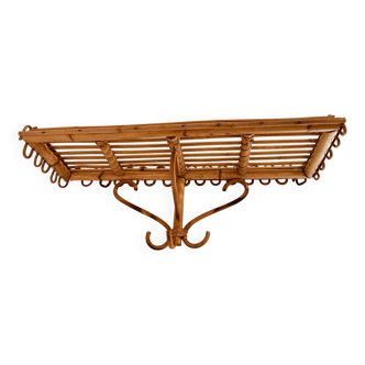 Vintage rattan shelf