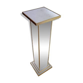 Vintage gold glass column/plant holder