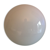 Half moon ceiling light in white opaline vintage 60s-70s
