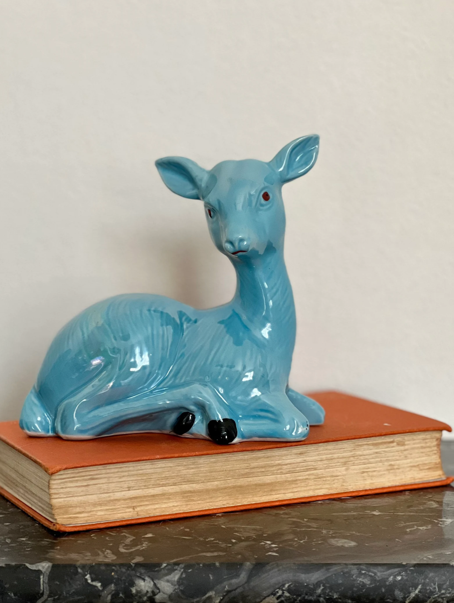 Biche en céramique vintage années 70