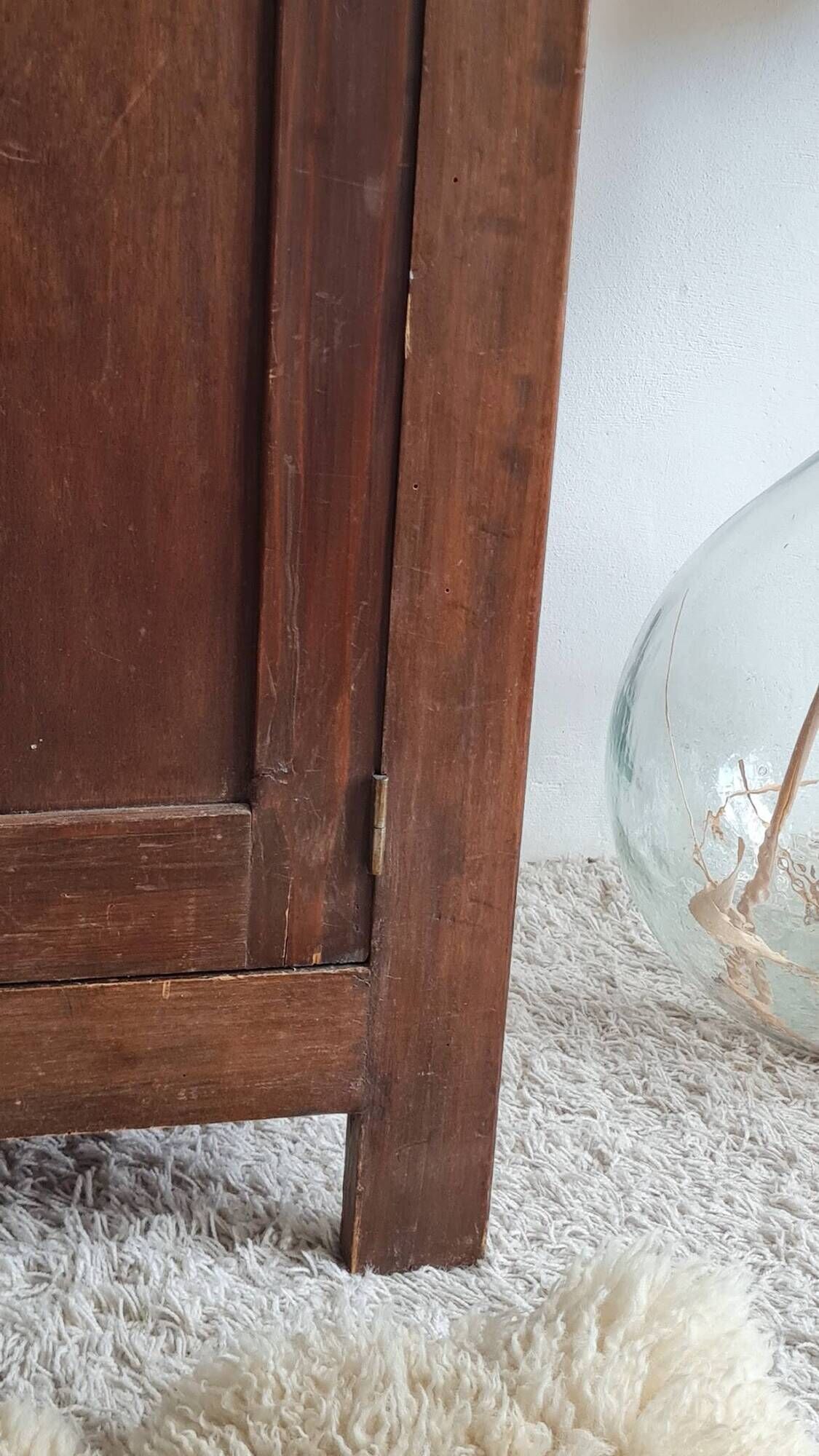 Antique Parisian wardrobe with one door.