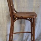 High chair in curved wood - mid. 20th century