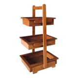 Mid-Century Oak Magazine Holder, Belgium, 1950s