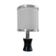 Lamp in black resin and chrome metal 70s