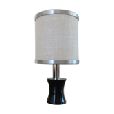 Lamp in black resin and chrome metal 70s