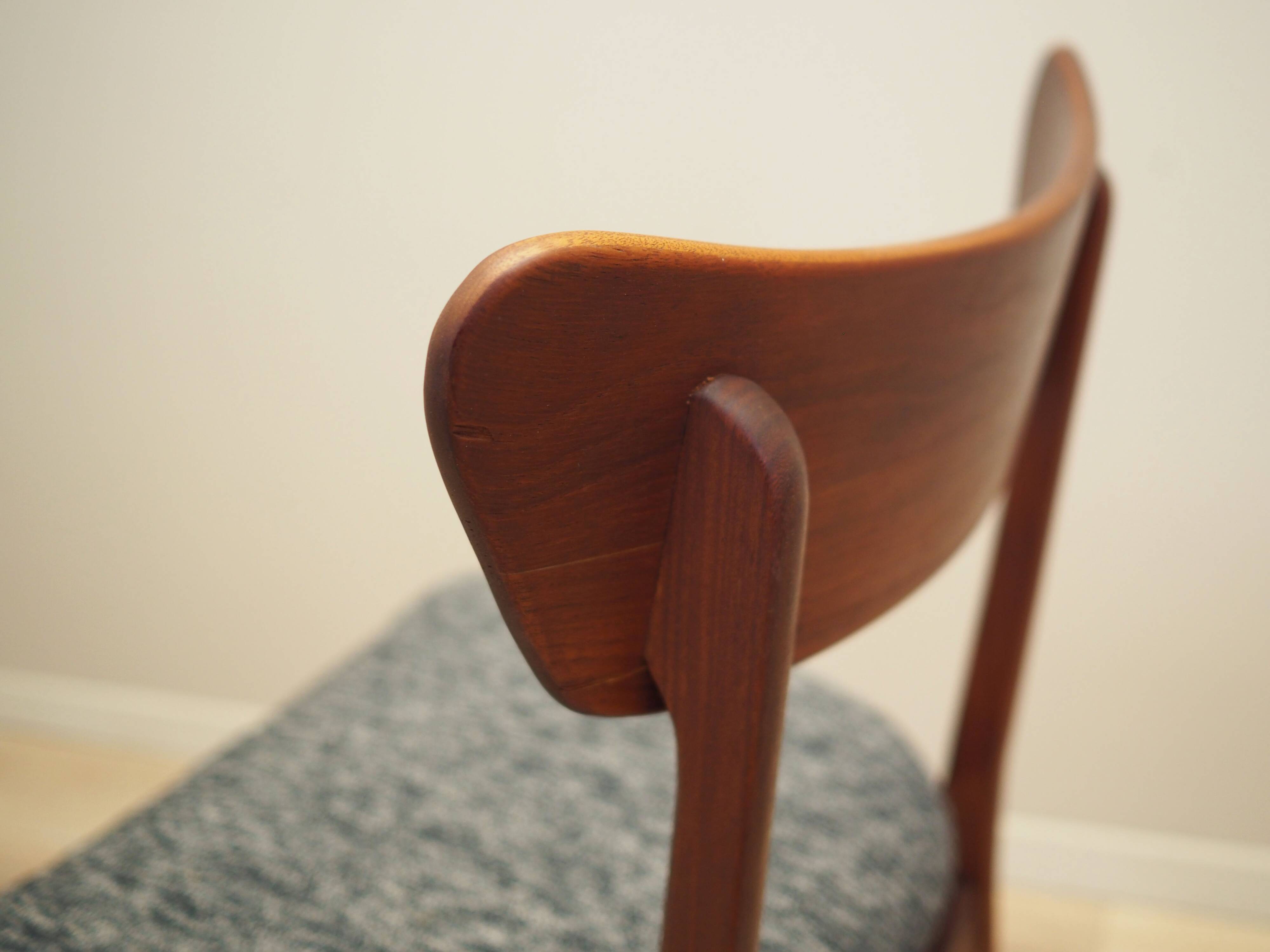 Set of four teak chairs, Danish design, 1970s, production: Denmark