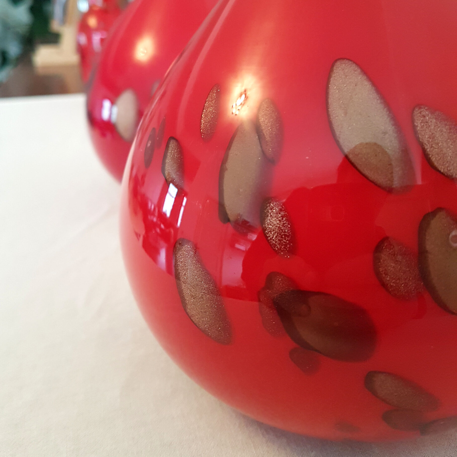 Set of 3 handmaee Murano glass vases