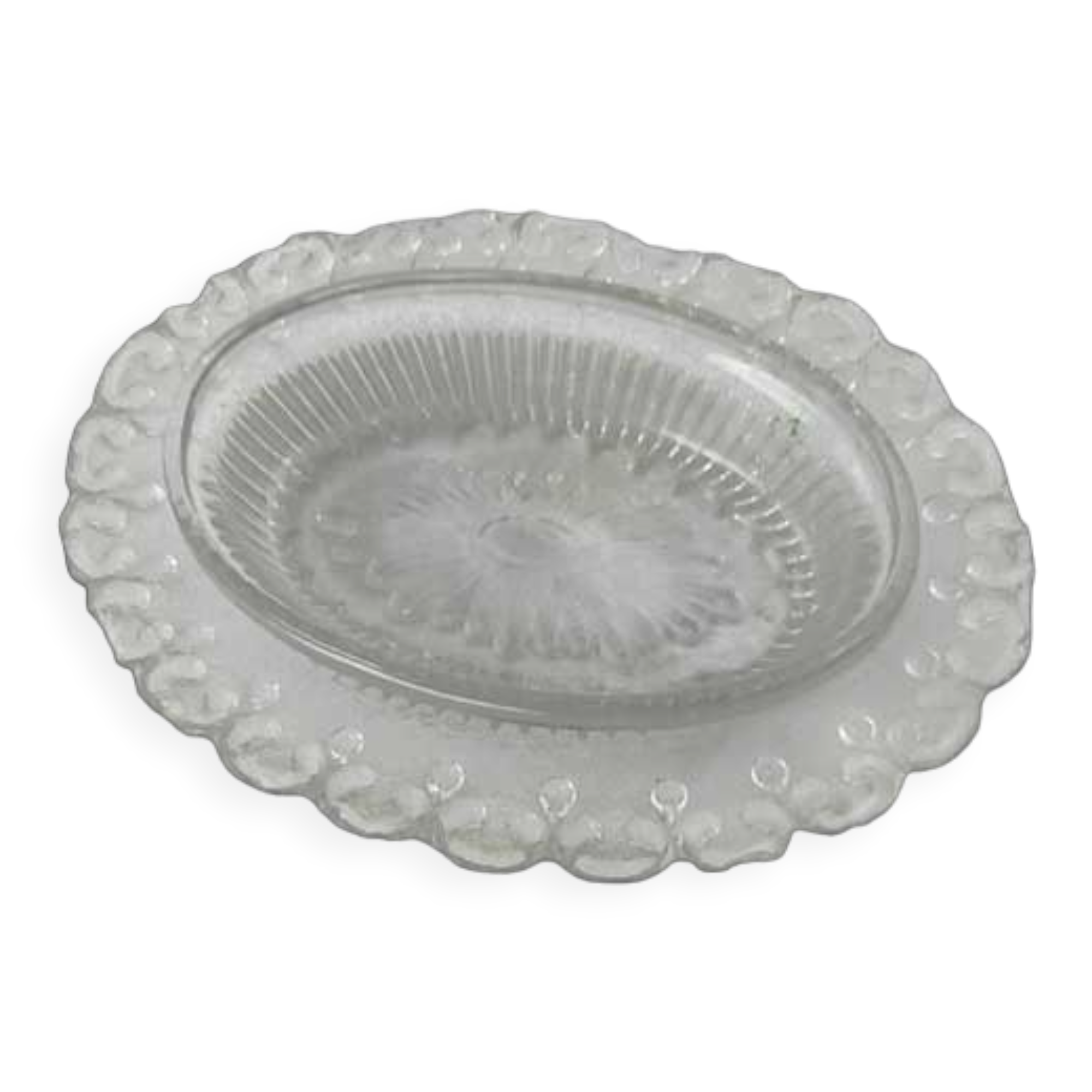 Vintage glass butter dish