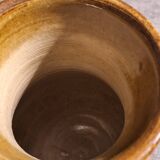 Stoneware vase with flowing pattern