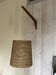 Rare teak and sisal wall lamp from the 1960s, attributed to Lotte Bostlund.