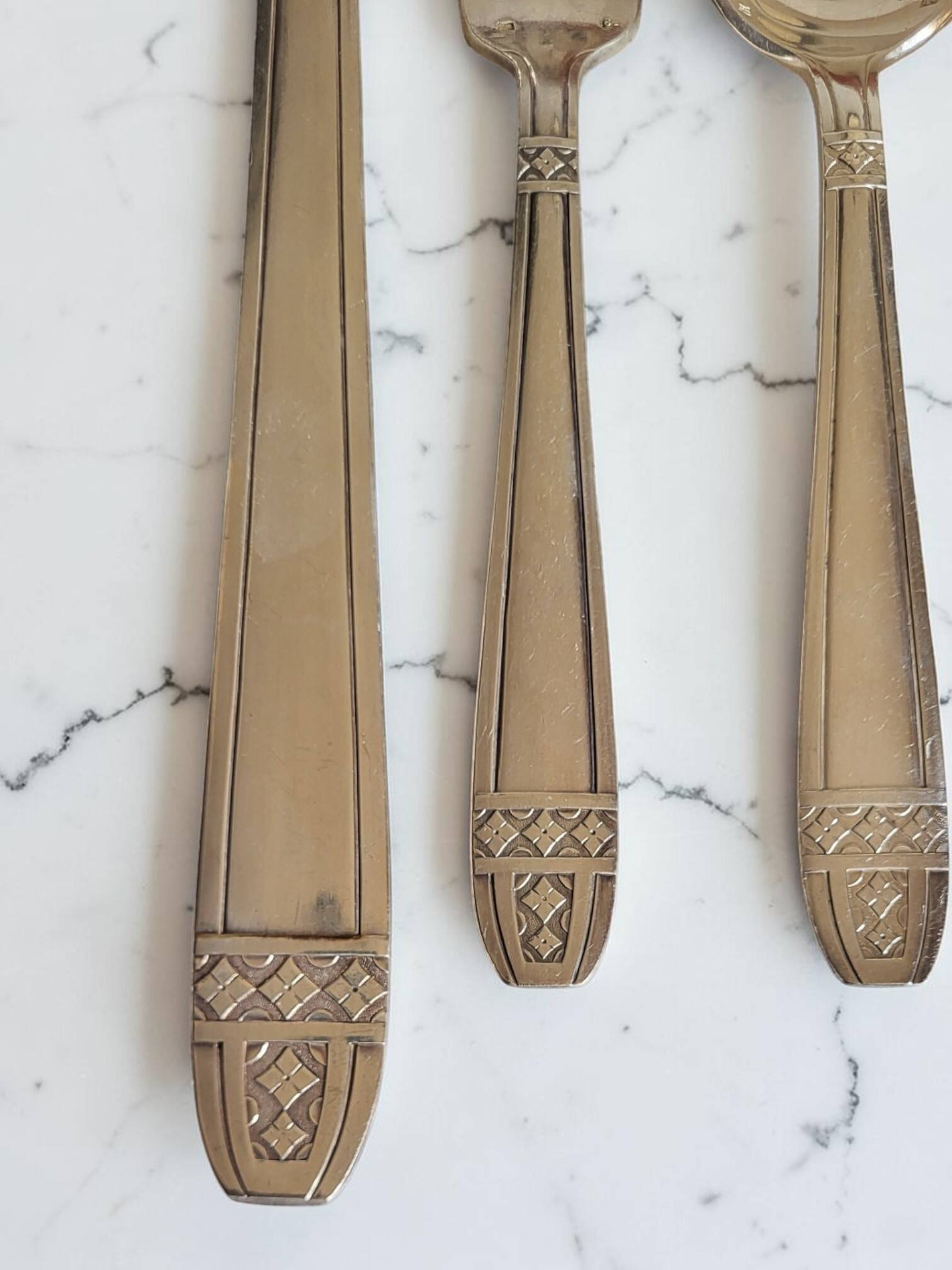 Art Deco silver-plated cutlery set, 37 pieces.