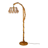 Rattan floor lamp