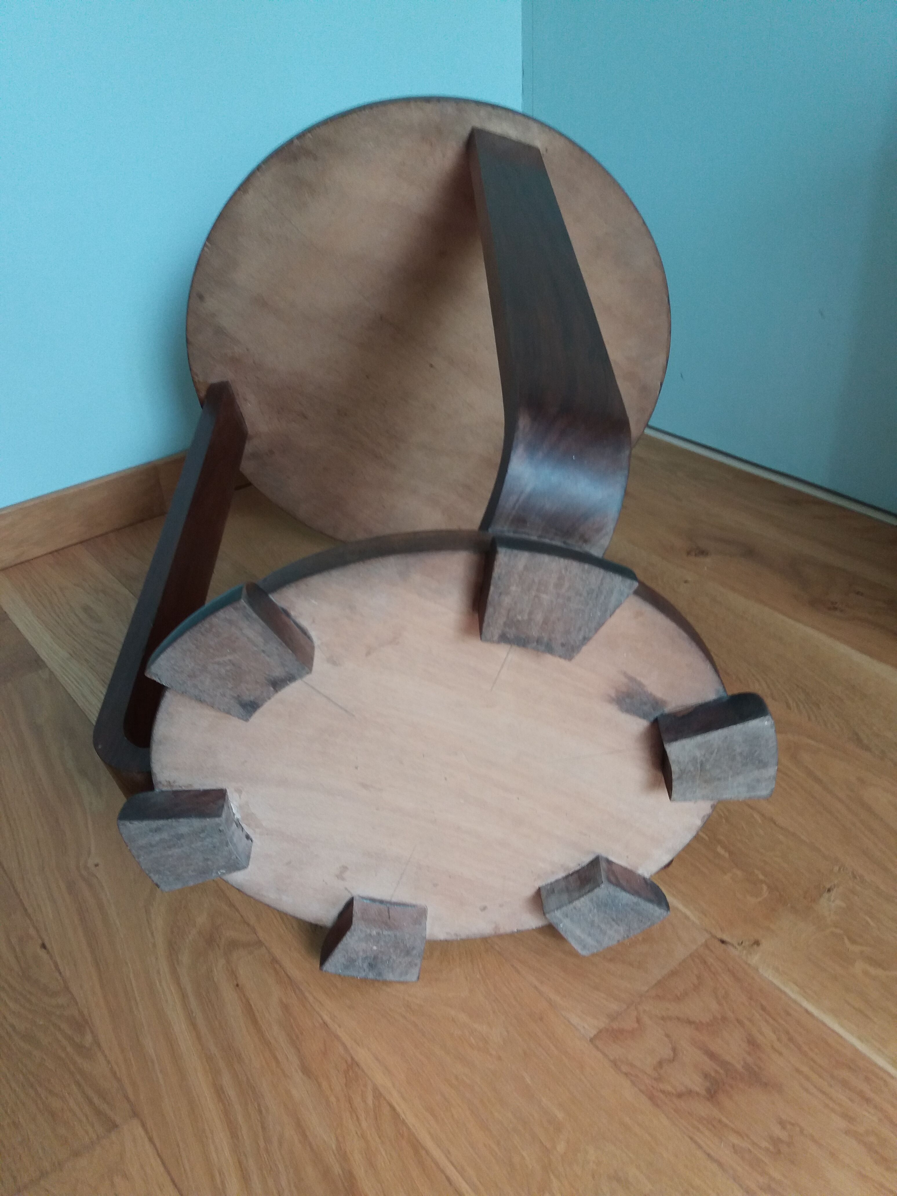 Art Deco tripod console pedestal table