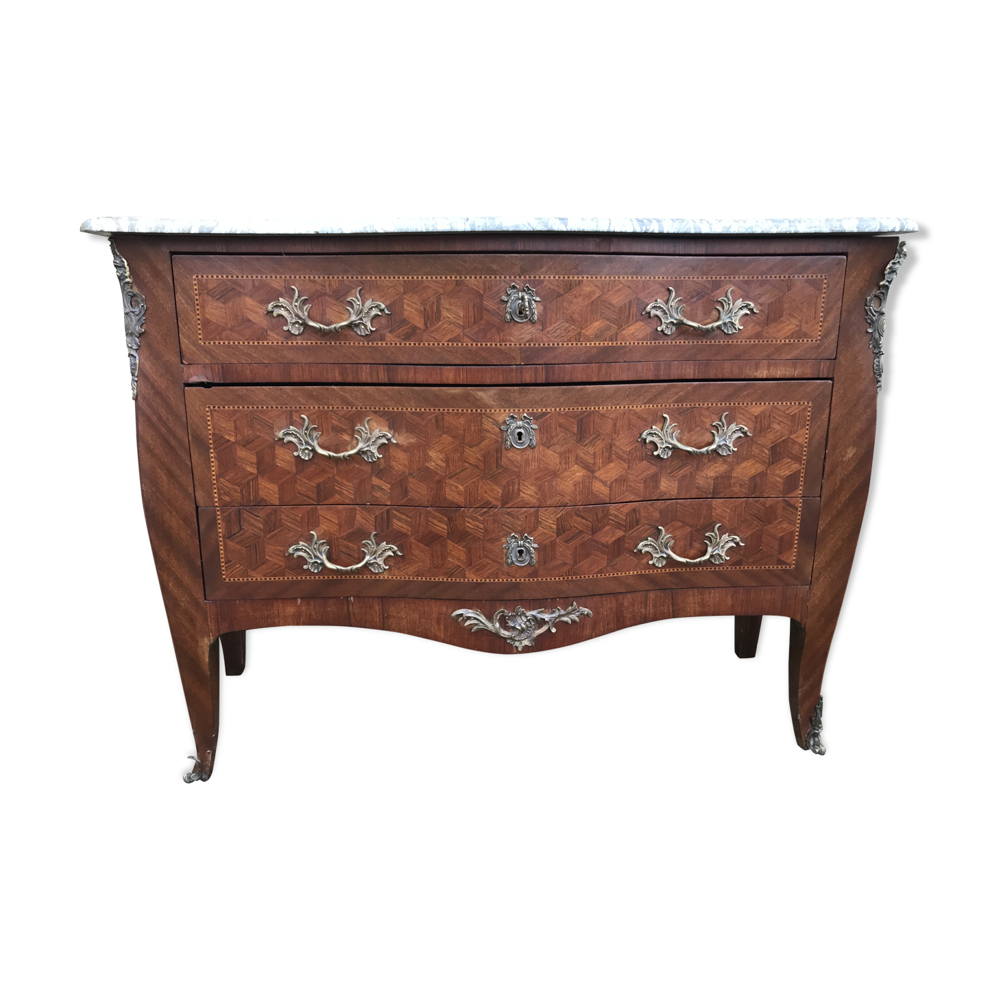 Commode Louis XV Bois de rose