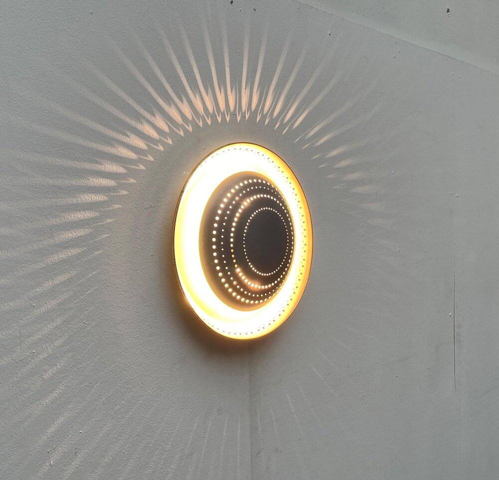 Mid-Century Perforated Metal Ceiling Lamp by Ernest Igl for Hillebrand Leuchten, 1960s