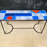 Ceramic coffee table signed