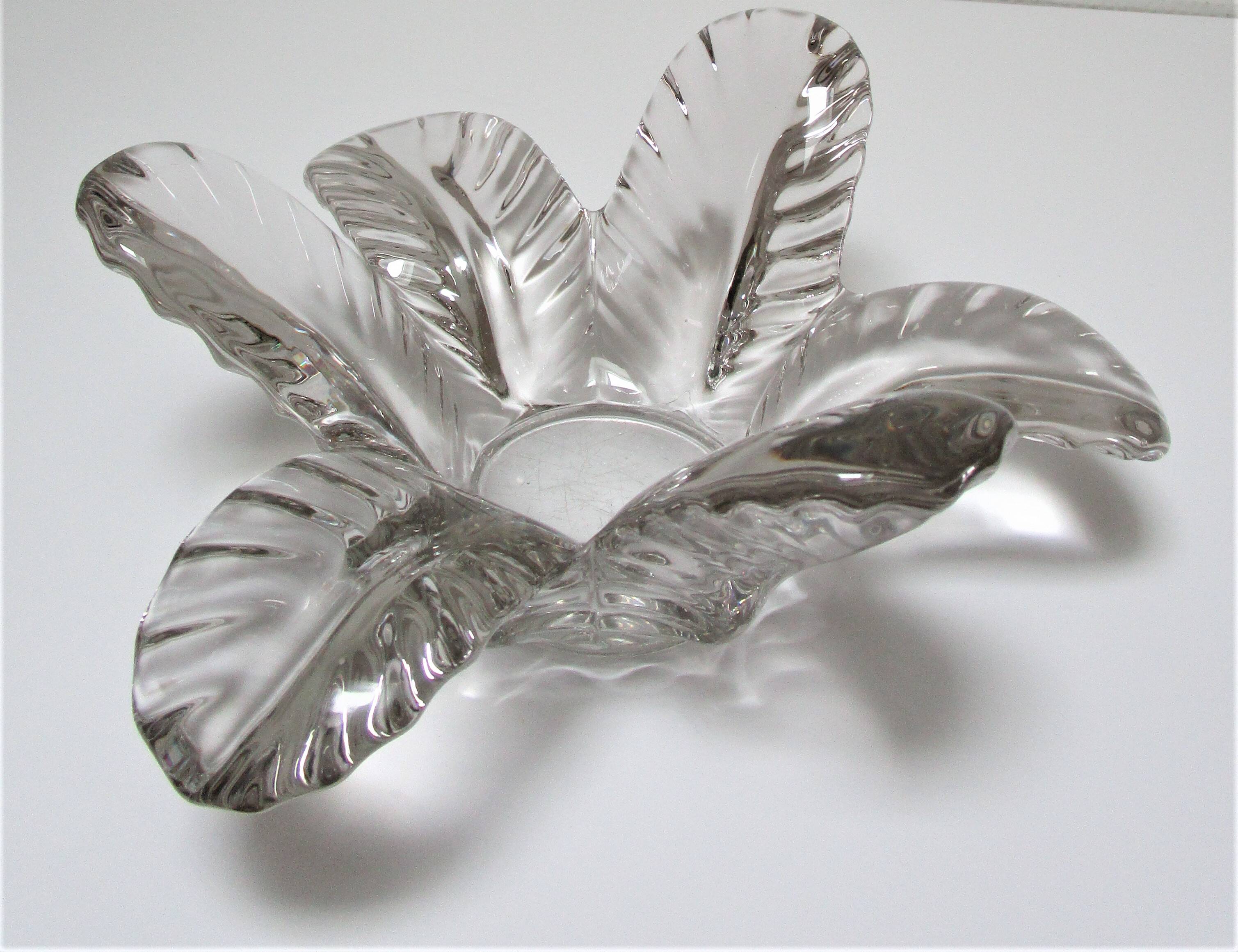 Flower candle holder glass centerpiece Pierre d'Avesn