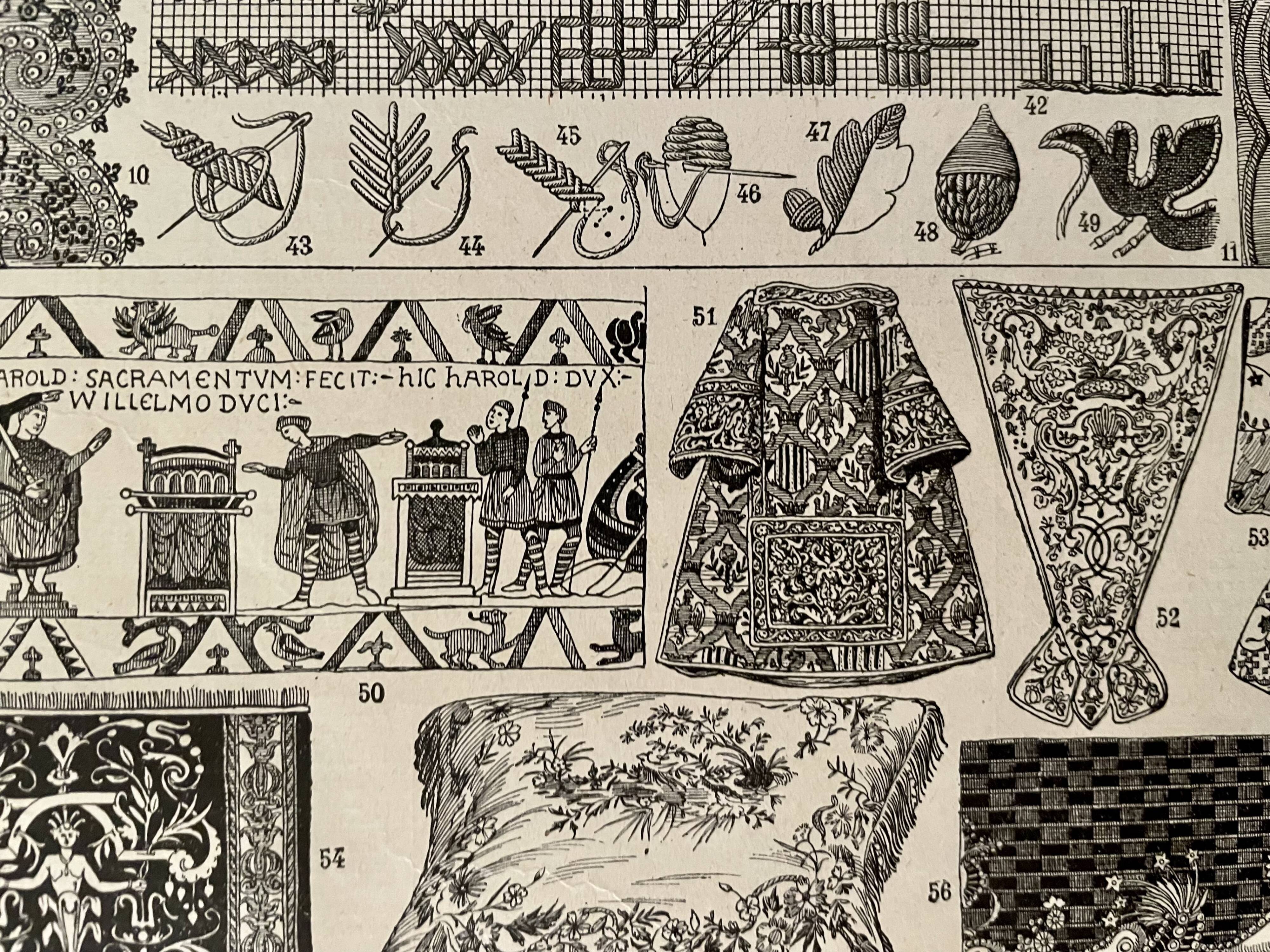 Lithograph on embroidery from 1923