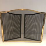 Brass fire screen