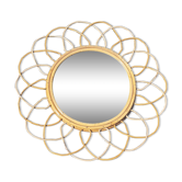 Miroir en rotin vintage