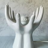 White ceramic hand lamp