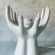 White ceramic hand lamp