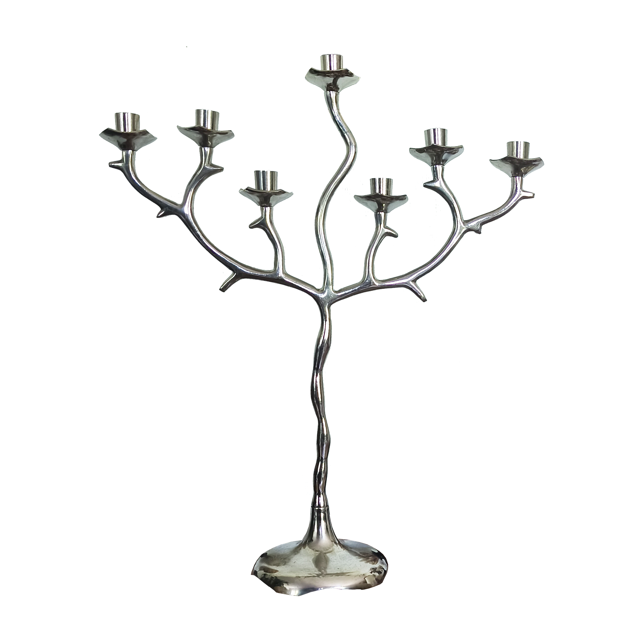 XXL Menorah, aluminium chandelier, 1970s