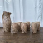 Pichet et verres en céramique par Grandjean Jourdan, Vallauris