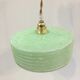 Pair of Art Deco pendant lamps in green Clichy glass
