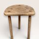 Tripod half-moon stool in solid oak, 1950