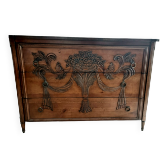 Louis XVI style carved chest of drawers