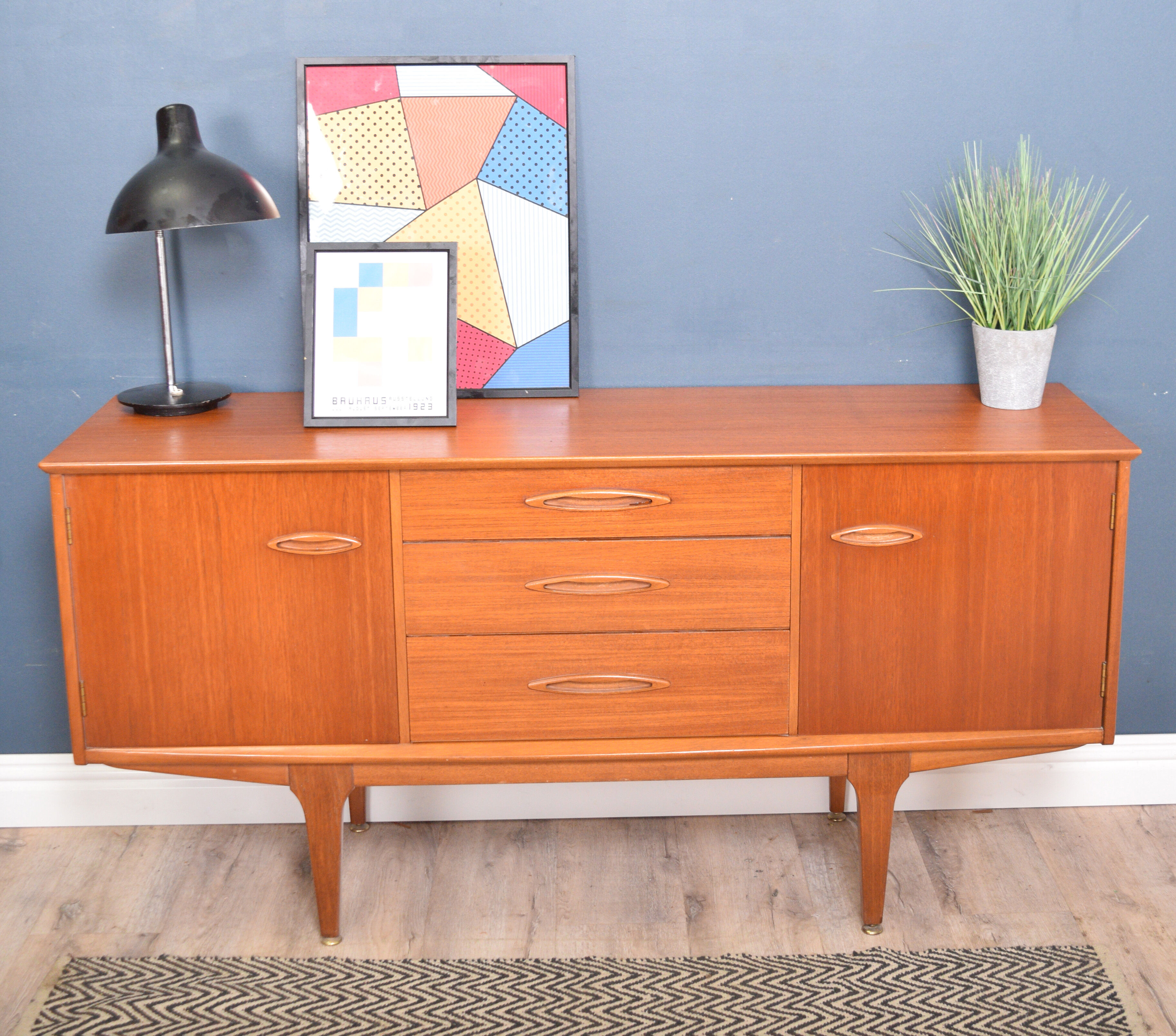 Restored Retro Teak 1960s Jentique Sideboard Cabinet