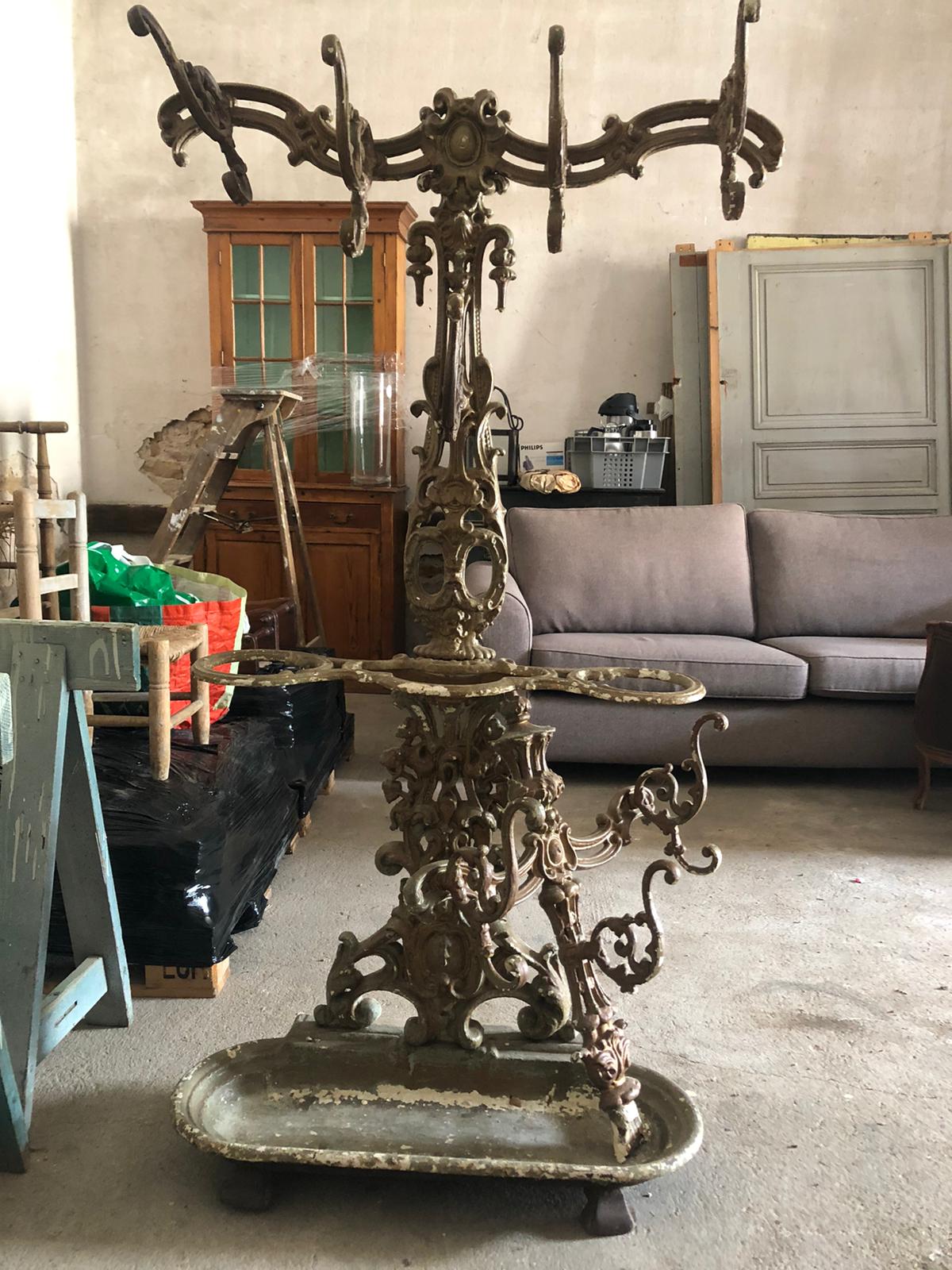 Cast iron coat rack nineteenth century