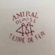 Old iron earth plate Creil and Montereau - Admiral decoration