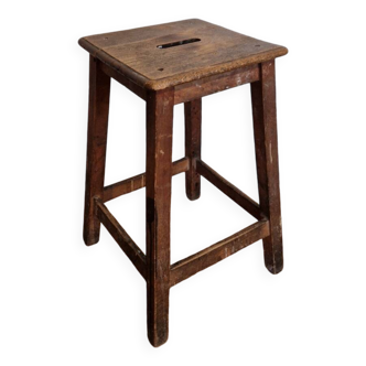 Wooden workshop stool