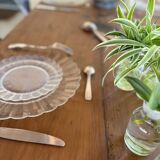 Farmhouse table with turned solid wood legs