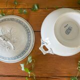Antique earthenware soup tureen from Saint-Amand (North)