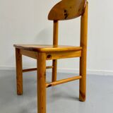 Set of 6 solid pine chairs, Scandinavian design, Reiner Daumiller