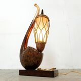 Lampe de table vintage en forme de pipe par Aldo Tura, 1960
