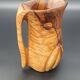 Artisanal Vintage Pitcher Carved Solid Olive Wood Hnos Olivo Spain (17